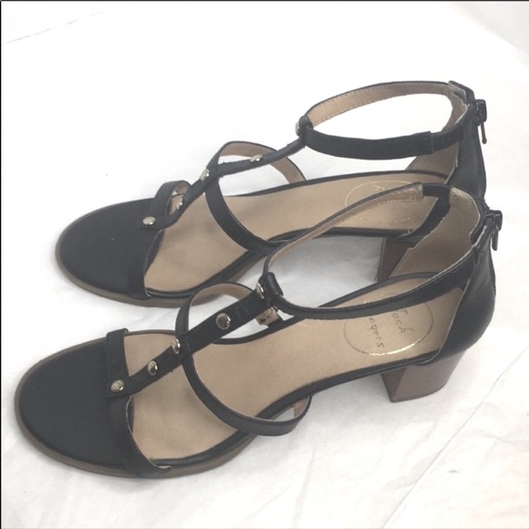 Jack Rodgers Julia Heeled sandles in Black - Picture 7 of 12